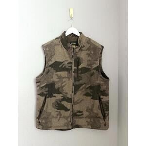 Cabela's Wooltimate Mens 2XL Camo Full Zip Windproof Heavyweight Hunting Vest